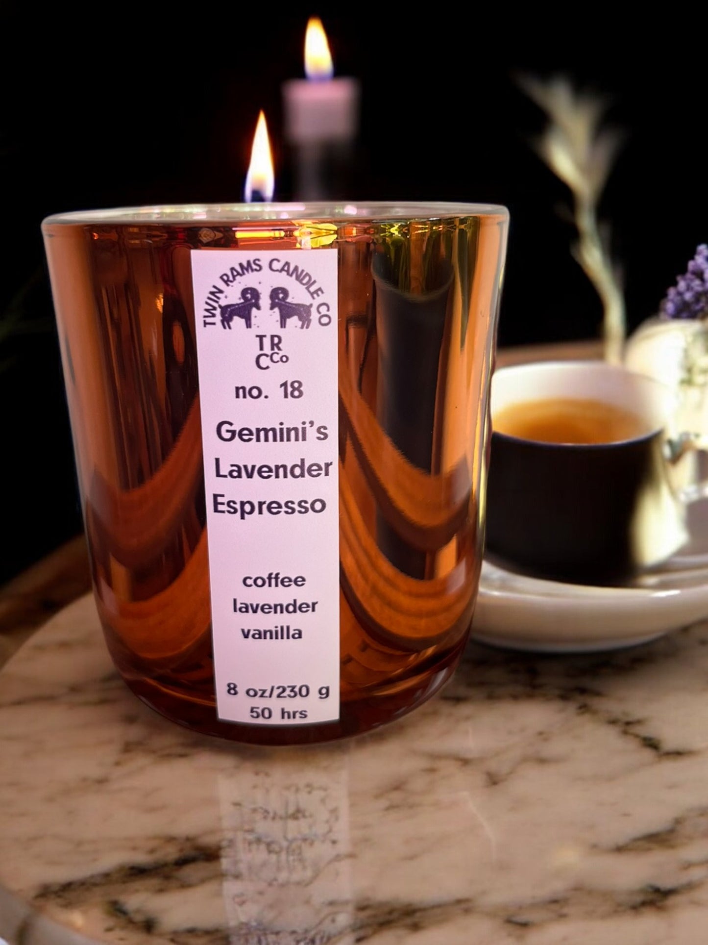 no. 18 Gemini's Lavender Espresso Candle