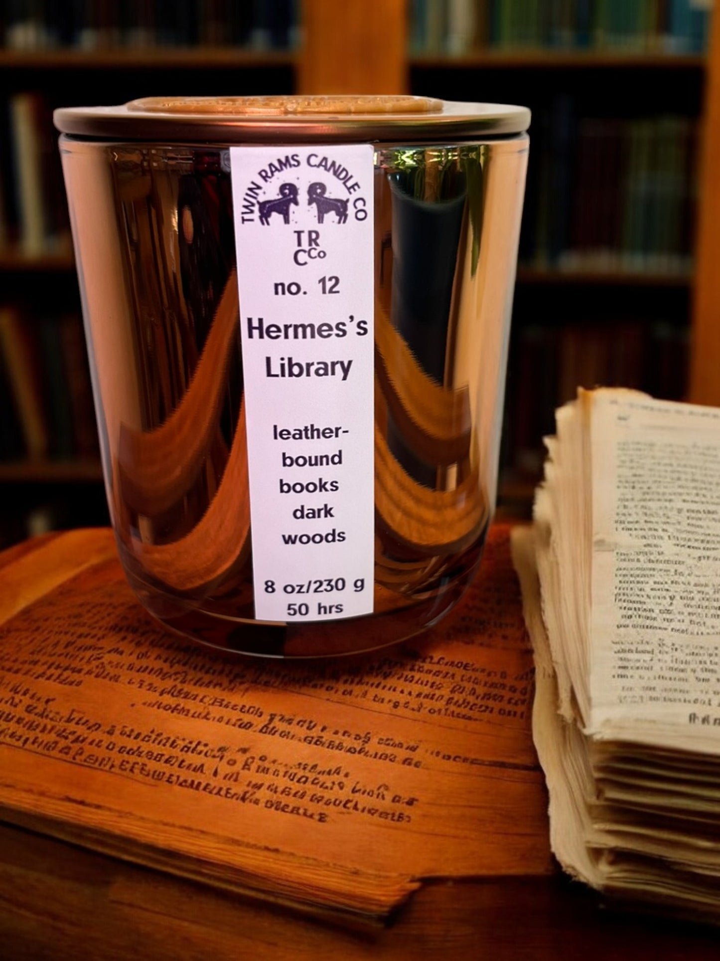 no. 12 Hermes' Library Candle