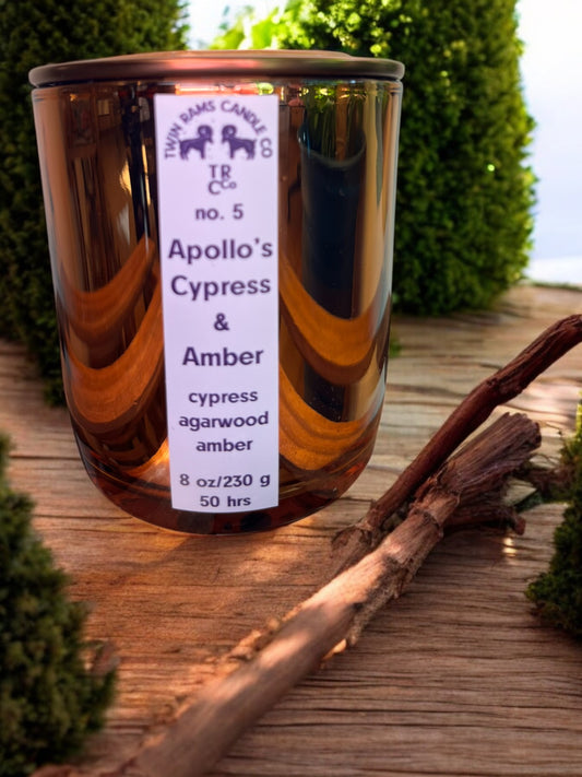 no. 05 Apollo's Cypress & Amber Candle